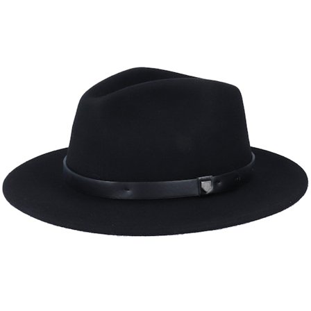 Brixton - Černá fedora Klobouk - Messer Black/Black Fedora @ Hatstore
