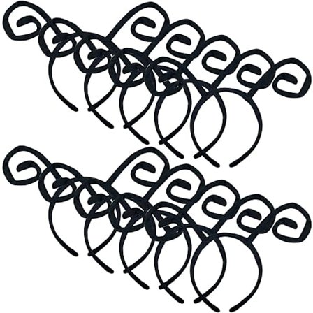 10-pack Fjärilsantenn Huvudband Svart Sammet Antenn Huvudband DXGHC