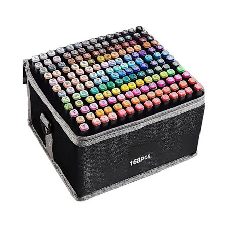 24-120 farvet dobbelthoved kunst markør pen sæt til tegning skitserende oliebaseret markører graffiti skole kunst forsyninger brevpapir-yky