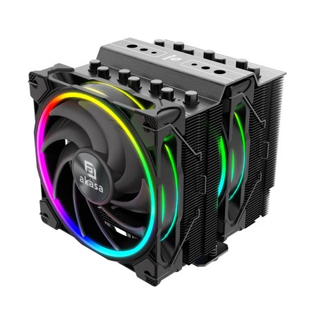 AKASA Premium Dual Tower 7-Heatpipe CPU Cooler with ARGB