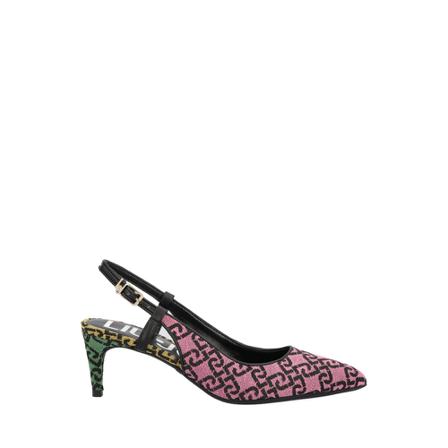 Liu Jo, Slingback Court Shoes With Logo Różowy, Kobieta, Rozmiar: 38 EU