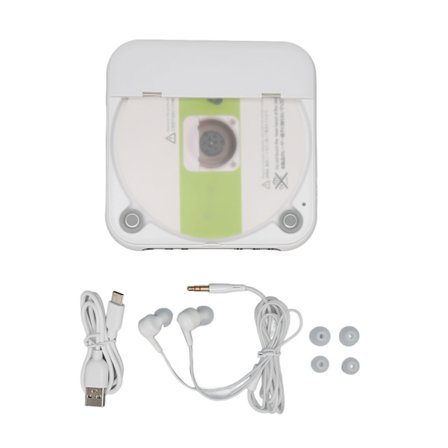 Bærbar Bluetooth CD-afspiller Genopladelig LCD-skærm Understøtter USB AUX CD-musikafspiller med øretelefon til bilrejse