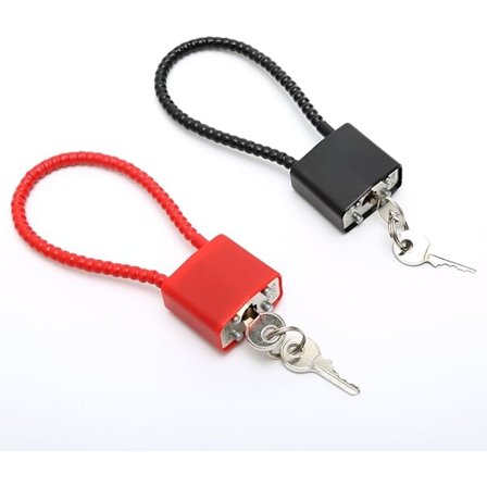 Paket Stållåsvajrar med Nycklar, Lång Bygel Kabellås, Kabellås för Resväska, Grind, Cykel, Skolskåp