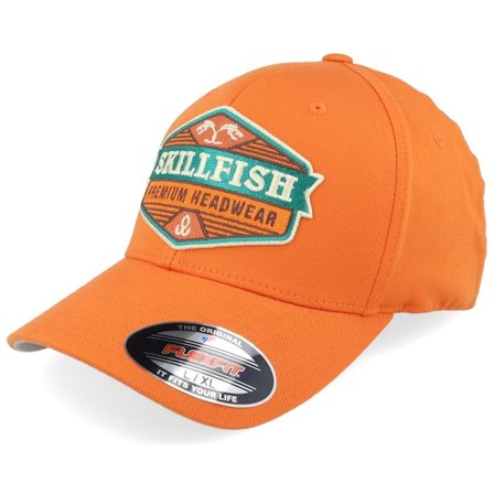 Skillfish - Orange flexfit Casquette - Terraflame Logo Orange Wooly Combed Flexfit @ Hatstore