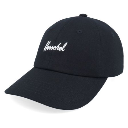 Herschel - Svart unconstructed Keps - Kids Sylas Cap Black Dad Cap @ Hatstore