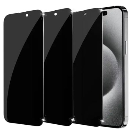 Nytt 3-paknings Kompatibelt med iPhone 16 Pro Max Personvern Herdet Glass Skjermbeskytter