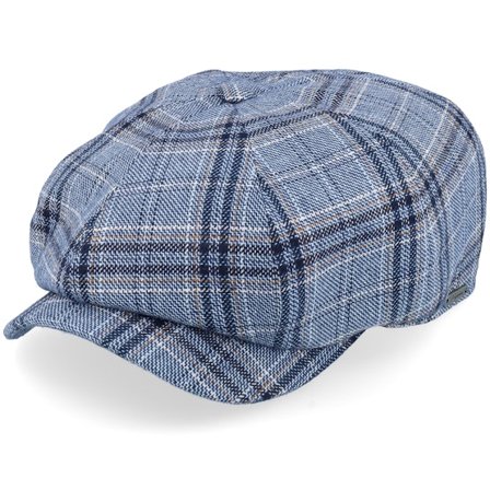 Wigéns - Blauw flatcap Cap - Newsboy Classic Cap Blue Flat Cap @ Hatstore