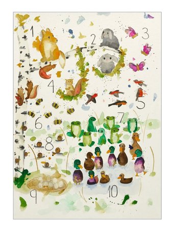 Poster & Frame Et Lille Atelier - Kids - Tal Plakat - Multi/patterned - 50X70CM