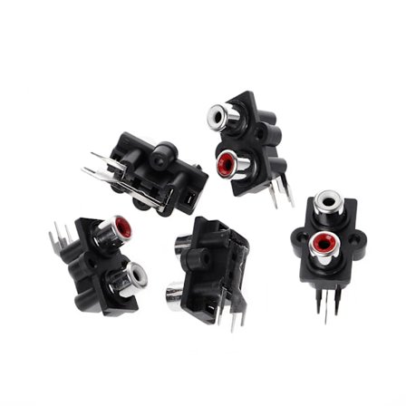 5 st PCB Mount 2 Position Stereo o Video Jack RCA Honkontakt