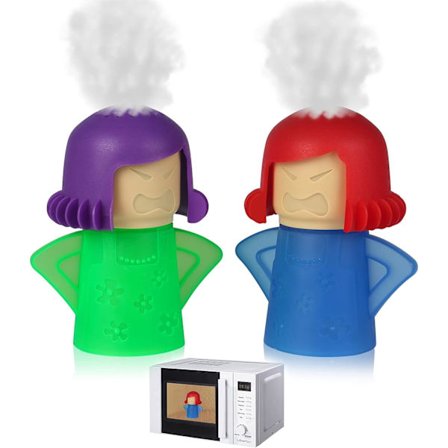 Angry Mama Mikrobølgeovn Damprenser, Mikrobølgeovnrens Sanitiserer Med Eddike Og Vand Til Køkkener, Den Sjove Og Nemme Måde At Damprense Med 