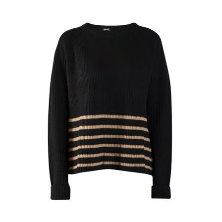 Aspesi Lanna coastal crew up shirt Sort, Dame Striktrøjer