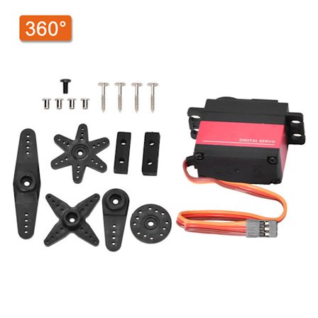 JX PDI-6221MG 20 kg dreiemoment digital servo motor for 1/10 1/8 RC fly og bil (360°)