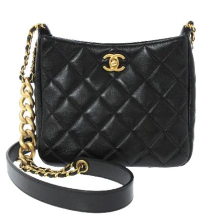 Chanel Vintage, Pre-owned Leather Shoulder Bag Zwart, Dames, Maat:ONE Size