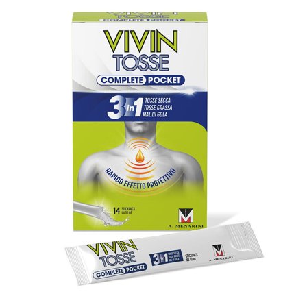 Vivin Tosse Complete 3in1 Pocket Tosse Secca Grassa Mal Di Gola