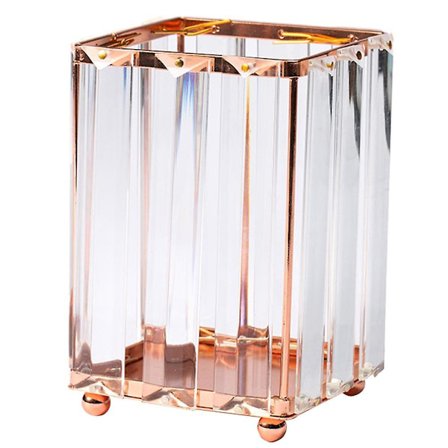 Håndlavet krystal makeup børsteholder øjenbrynsblyant pen kop samling kosmetisk opbevaringsarrangør til forfængelighed, badeværelse, soveværelse, 