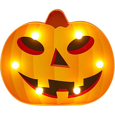 Græskarlys Neon LED-lampe Græskarpynt til fest Hjem Soveværelse Bar Bord Natlampe Neonlys