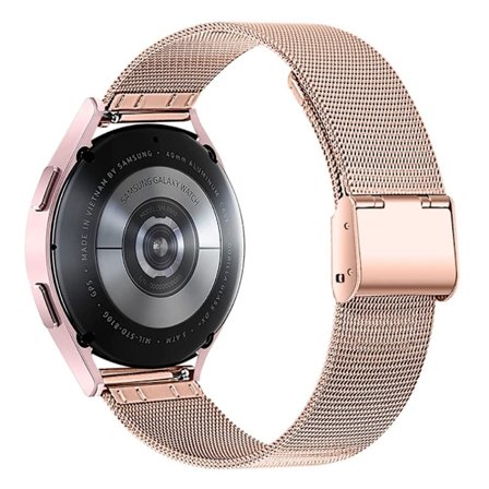 20 mm milanesiskt klockarmband i rostfritt stål för Samsung Galaxy Watch 4 - Roséguld
