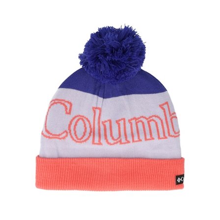 Kinder Columbia - Schwarz pom Mütze - Kinder Kinder Polar Powder Beanie Clematis Blue Pom @ Hatstore