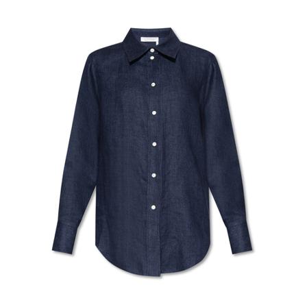 Chloé Linen shirt Blå, Dame Skjorter