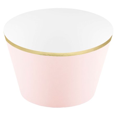Cupcake Wrappers Guldkant Rosa