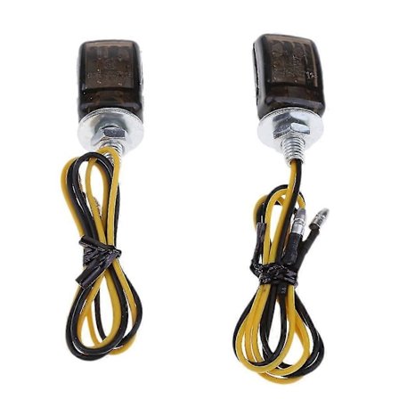 2 st Universal LED Svart Mini Liten Små Blinkers Blinkers Motorcykel Motorcykel För