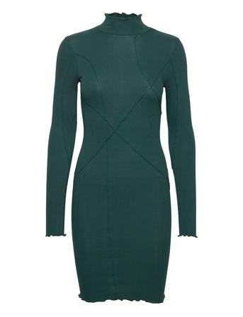 Organic Dress Dresses Knitted Dresses Grønn Rosemunde*Betinget Tilbud