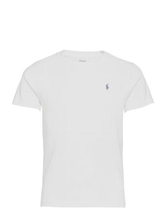 Cotton Jersey Crewneck Tee Tops T-Kortærmet Skjorte White Ralph Lauren Kids