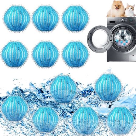 12 stk Vaskemaskin Hårfanger, Anti Vaskemaskin Hår, Samle Dyrehår Vaskemaskin, Anti Hår Vaskemaskin Ball, Gjenbrukbar Vask