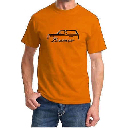 1980-86 Ford Bronco Classic Outline Design T-shirt 3xl Orange