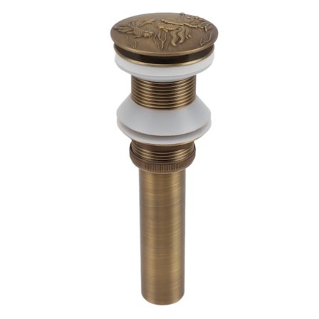 Pop-up vaskavløp i full kobber, lekkasjesikker og stabil for bad og kjøkken