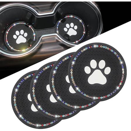 Bildekk for koppholdere, bildekker for koppholdere, Bling biltilbehør 2,75 tommer 4-pakning, søt