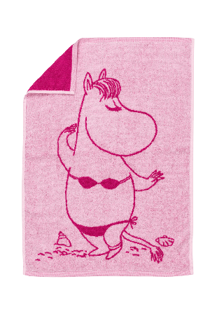 Arabia Mumin handduk 50x70 Snorkfröken rosa GOTS Badrumstextilier cm