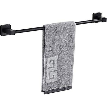 Sort Metal Håndklædeholder - 24 Tommer Håndklædebjælke til Badeværelse (Mat Sort, 60cm)