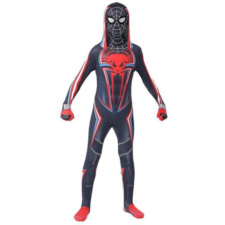 Halloween-fest Spider-man Cosplay-kostumer Jumpsuit Spiderman Børn Drenge Hætte-bodysuit Fancy Dress Up Outfits Tmall 10-11 Years