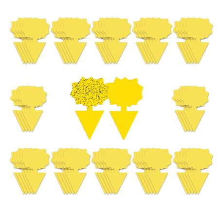 Sticky fælde til skadedyr på stueplanter 60-pak Yellow