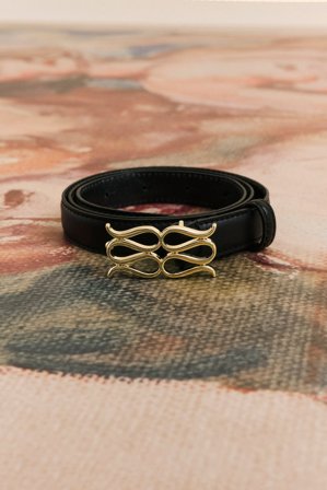Malina - Monogram belt - 80 - Black