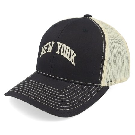 Iconic - Schwarz trucker Cap - New York Black/Gold Stone Contrast Stitch Trucker @ Hatstore