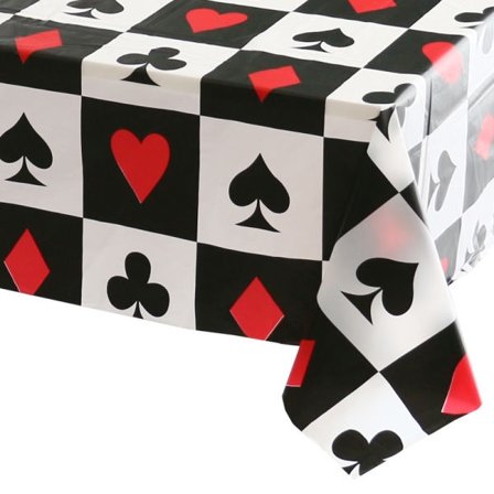 2 kpl Painettuja pöytäliinoja Pelikorttien eläinteemalla Juhliin Muoviset pöytäliinat