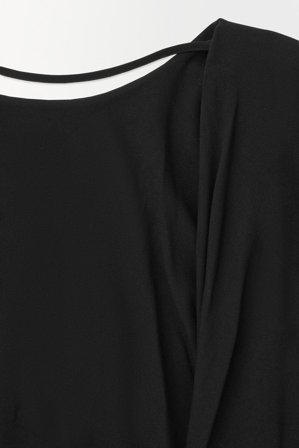 COS Women's The Draped Open-Back Mini Dress in Black