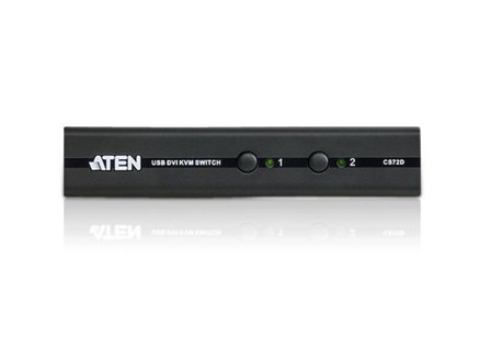ATEN 2-Port USB DVI KVM + Cables