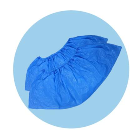 Engångsskoöverdrag med halkfritt grepp - 100-pack (50 par) 40 cm Hygieniska sko- och stövlskydd Återvinningsbara Vattentäta skoskydd för inomhus, 