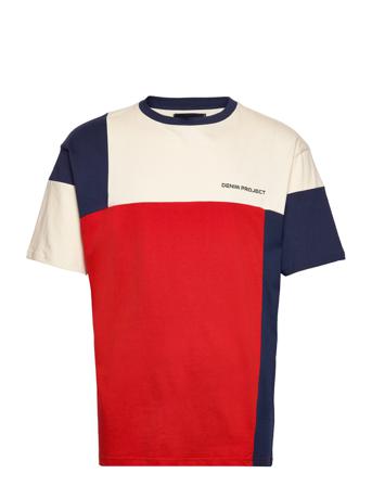 Dpcolor Blocked Boxy T-Shirt T-shirts Short-sleeved Monivärinen/Kuvioitu Denim Project