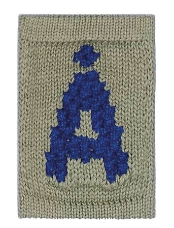 Smallstuff Knitted Letter Å, Blue - Green - ONE SIZE 10 cm