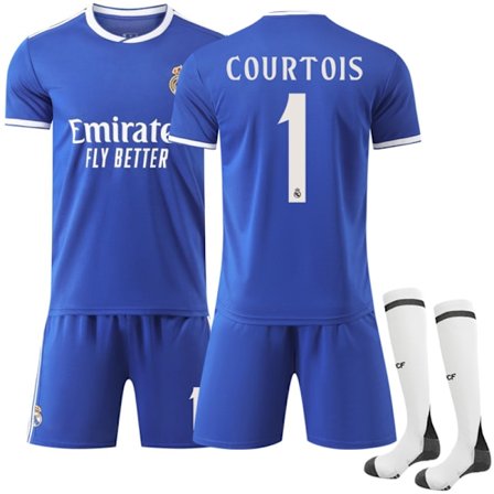 25-26 Real Madrid borte Fotballdrakt for barn nr. 1 COURTOIS