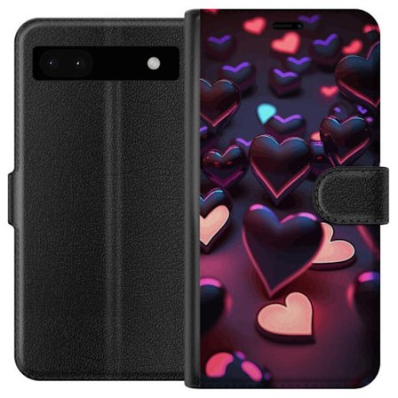 Yhteensopiva Lompakkokotelo Google Google Pixel 6a KeskiyönSydämet