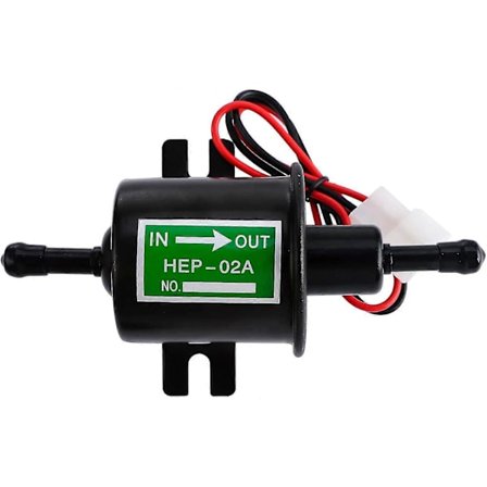 Universal 12V Elektrisk Bensinpumpe - 4-7psi Strøm 1,0-2,0A Inn- og Utgang Diameter 8mm (5/16") Ekstern Pumpe