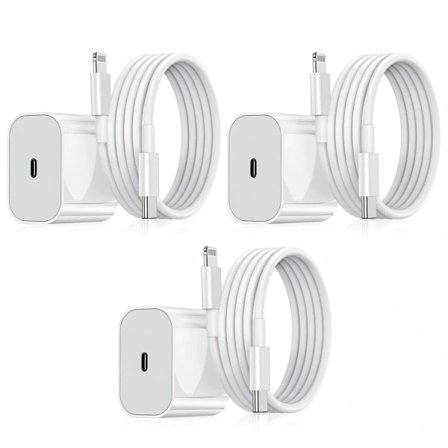 3-pack - Laddare för iPhone - Snabbladdare - Adapter + Kabel 20W Vit one size iPhone 3-Pack iPhone3-Pack 3-Pack 3-Pack iPhone
