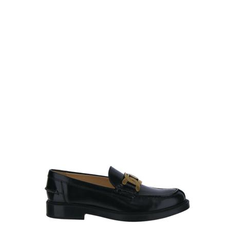 Tod's, Loafers In Leather Zwart, Dames, Maat:35 EU