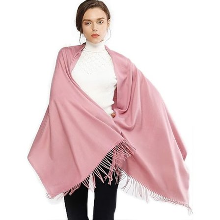 Dame Tørklæder Pashmina Sjaler og Wraps til Bryllup Tørklæder til Kvinder Vinter (Pink)