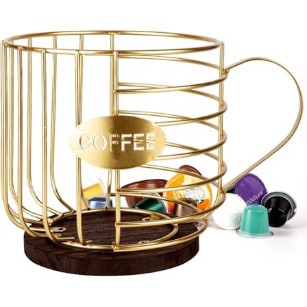 Kaffekapselkurv, kaffekapsler kapselholder, kaffekapsler opbevaring, abekurv, til opbevaring af kaffekapsler og
